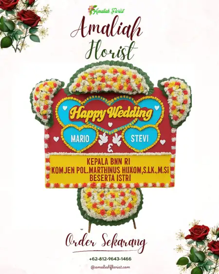 Papan Bunga Pernikahan Sirets